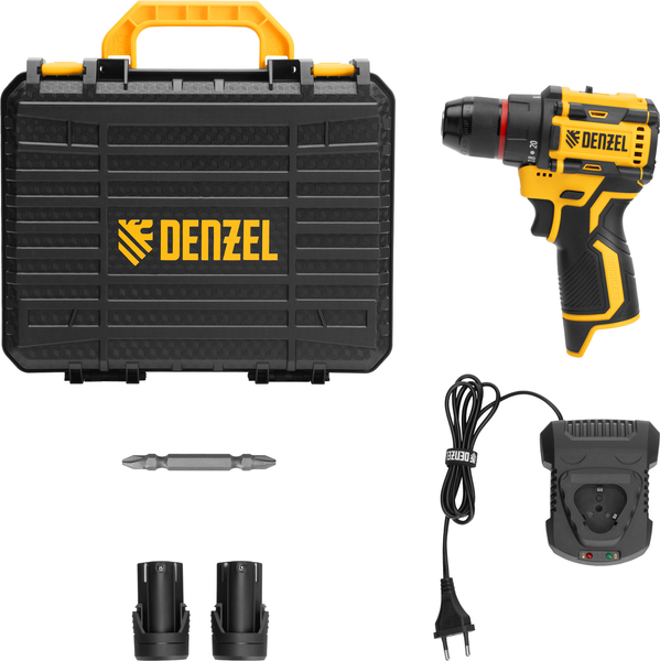 Аккумуляторная дрель-шуруповерт Denzel CDH-BL-12 / 26108