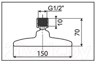 Лейка верхнего душа Rubineta Comet-Top