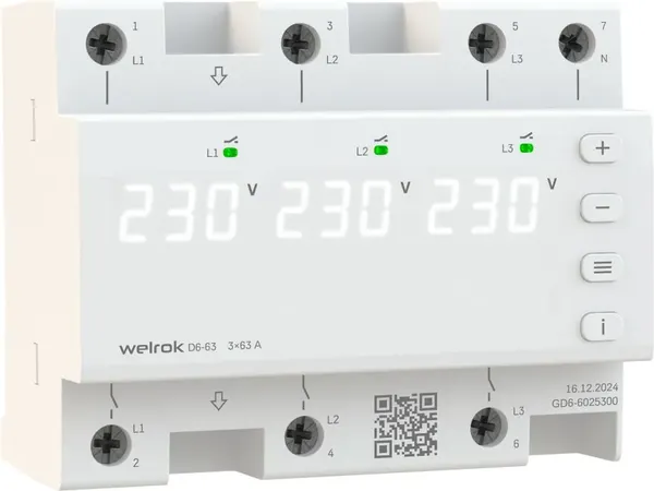 Реле напряжения Welrok D6-50 - фото