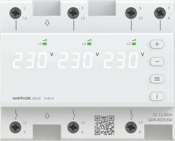 Реле напряжения Welrok D6-50