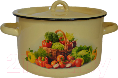 Кастрюля СтальЭмаль Сентябрь 1с16с/1 (кремовый) - фото