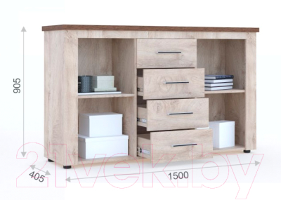 Тумба Империал Мэдисон 2д4ящ