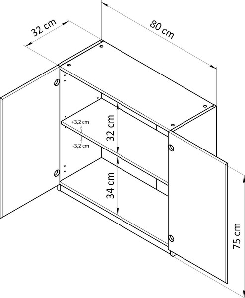 Шкаф навесной для кухни Dipriz Виола / Д.73081.1
