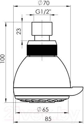 Лейка верхнего душа Rubineta Fresh-Top