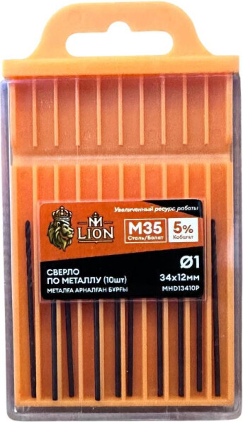 Набор сверл M-Lion По металлу 1.0x34мм / MHD13410P - фото