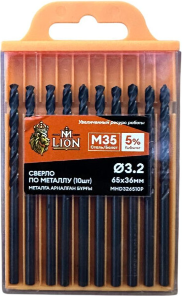 Набор сверл M-Lion По металлу 3.2x65мм / MHD326510P - фото