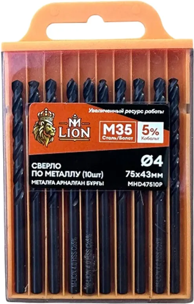 Набор сверл M-Lion По металлу 4.0x75мм / MHD47510P - фото