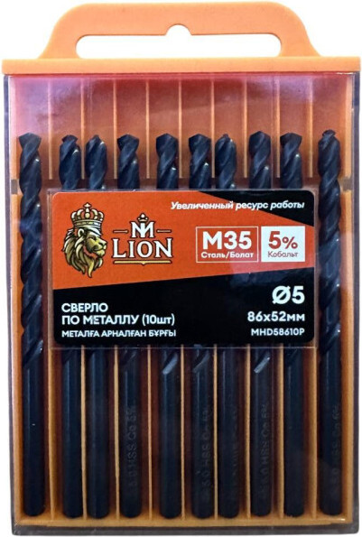 Набор сверл M-Lion По металлу 5.0x86мм / MHD58610P - фото