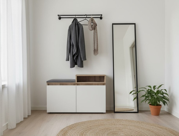 Тумба в прихожую Мебель-Класс Тайм-5/Бел-ДС