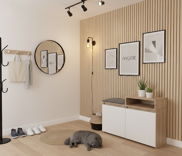 Тумба в прихожую Мебель-Класс Тайм-5/Бел-ДС