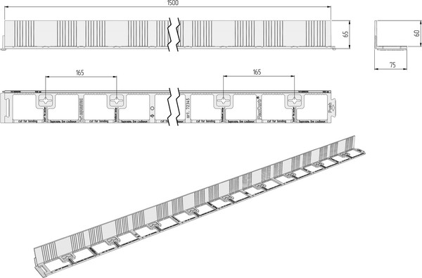 Бордюр садовый Aquastok FlexCurb 60 / 60462