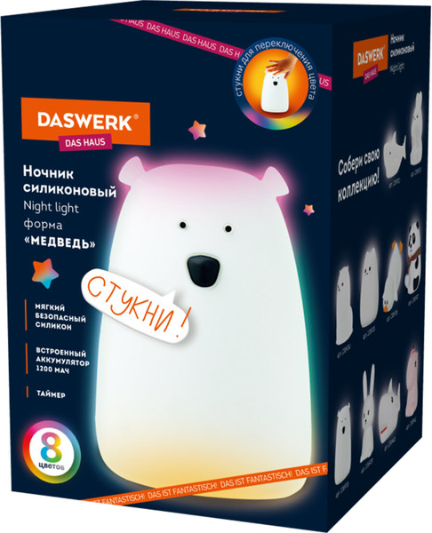 Ночник Daswerk Медведь / 238938 - фото