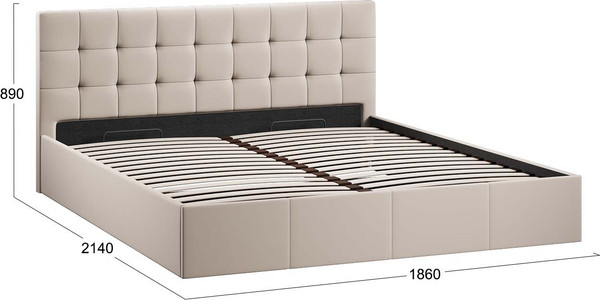 Двуспальная кровать ТриЯ Эмма 180x200 с ПМ