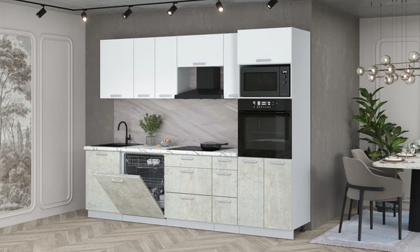 Кухонный гарнитур Интерлиния Мила Лайт 2.6-ПМ1