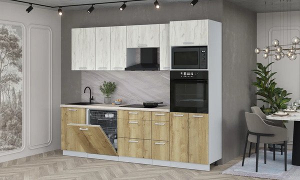 Кухонный гарнитур Интерлиния Мила Лайт 2.6-ПМ1