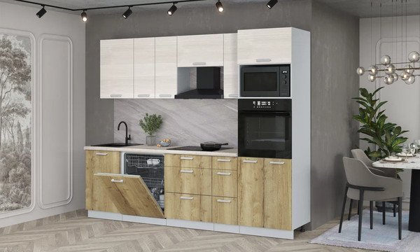 Кухонный гарнитур Интерлиния Мила Лайт 2.6-ПМ1