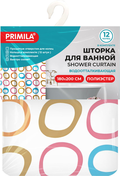 Шторка-занавеска для ванны Primila 700086