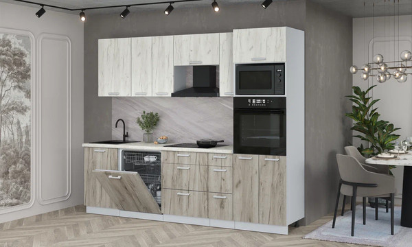 Кухонный гарнитур Интерлиния Мила Лайт 2.6-ПМ1