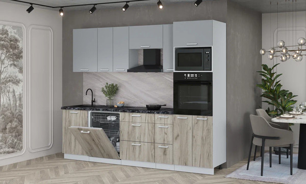 Кухонный гарнитур Интерлиния Мила Лайт 2.6-ПМ1