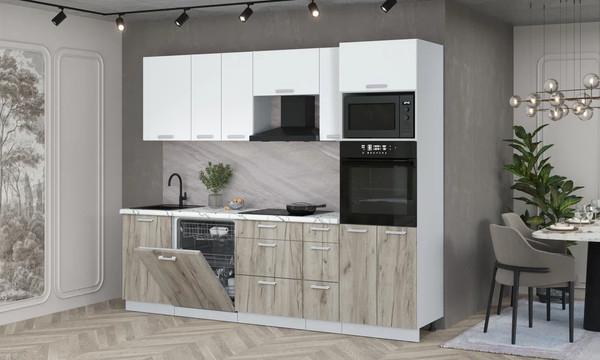 Кухонный гарнитур Интерлиния Мила Лайт 2.6-ПМ1