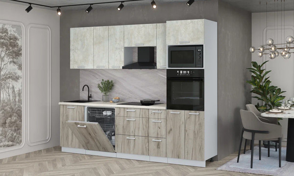 Кухонный гарнитур Интерлиния Мила Лайт 2.6-ПМ1