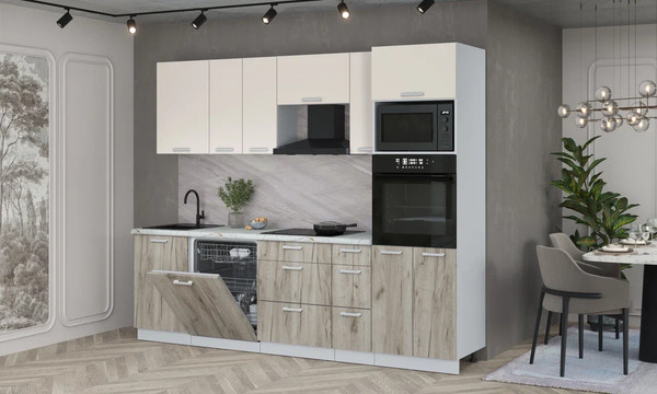 Кухонный гарнитур Интерлиния Мила Лайт 2.6-ПМ1