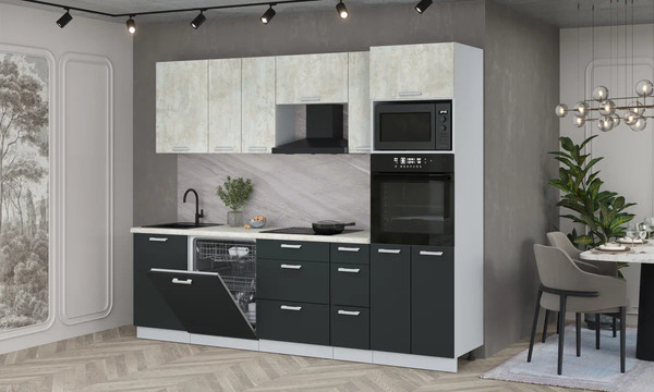 Кухонный гарнитур Интерлиния Мила Лайт 2.6-ПМ1