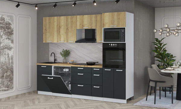 Кухонный гарнитур Интерлиния Мила Лайт 2.6-ПМ1