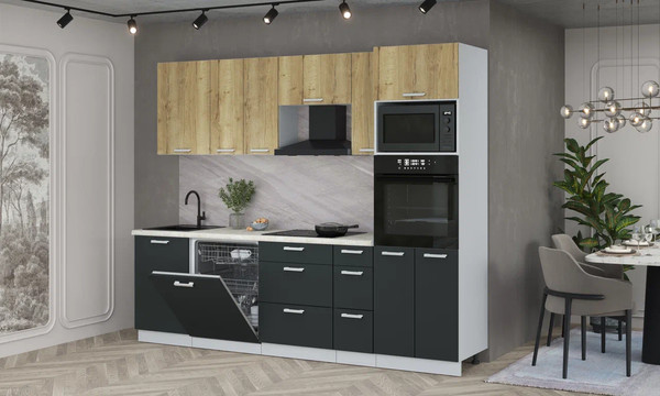 Кухонный гарнитур Интерлиния Мила Лайт 2.6-ПМ1