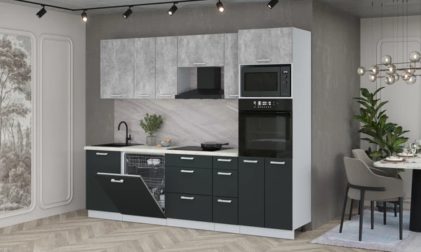 Кухонный гарнитур Интерлиния Мила Лайт 2.6-ПМ1