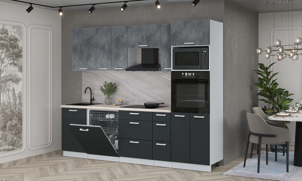 Кухонный гарнитур Интерлиния Мила Лайт 2.6-ПМ1