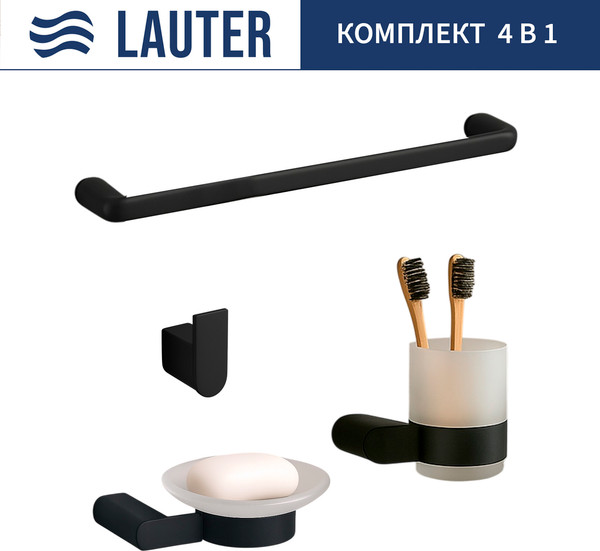 Набор аксессуаров для ванной Lauter 21SH1062 + 21SH1052 + 21SH1092 + 21SH70102 - фото