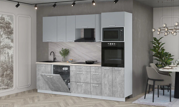 Кухонный гарнитур Интерлиния Мила Лайт 2.6-ПМ1