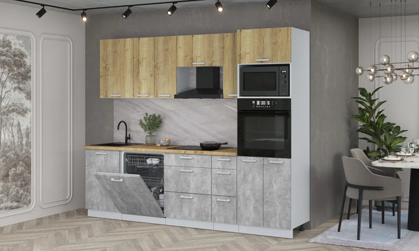 Кухонный гарнитур Интерлиния Мила Лайт 2.6-ПМ1