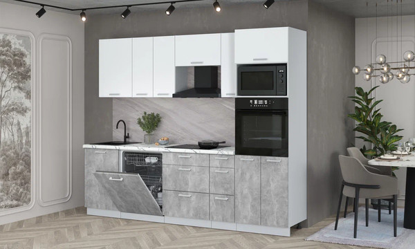 Кухонный гарнитур Интерлиния Мила Лайт 2.6-ПМ1