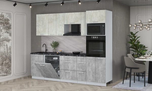 Кухонный гарнитур Интерлиния Мила Лайт 2.6-ПМ1