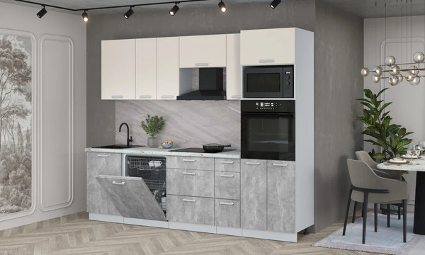 Кухонный гарнитур Интерлиния Мила Лайт 2.6-ПМ1