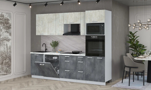 Кухонный гарнитур Интерлиния Мила Лайт 2.6-ПМ1