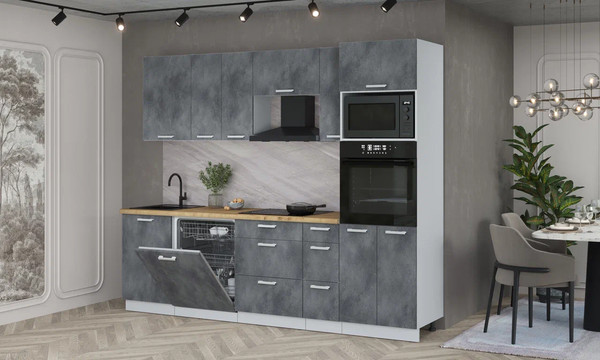 Кухонный гарнитур Интерлиния Мила Лайт 2.6-ПМ1