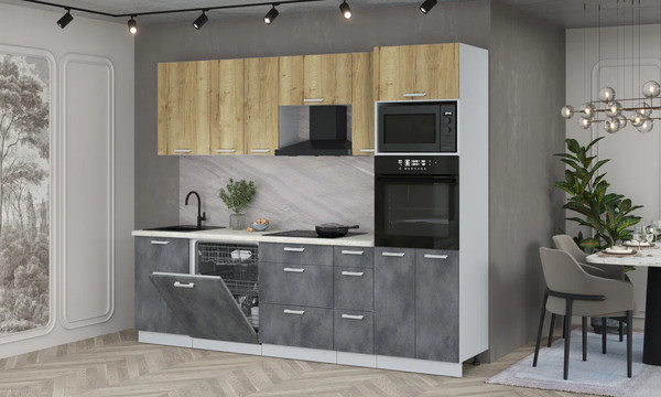 Кухонный гарнитур Интерлиния Мила Лайт 2.6-ПМ1