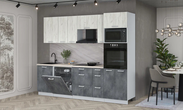 Кухонный гарнитур Интерлиния Мила Лайт 2.6-ПМ1