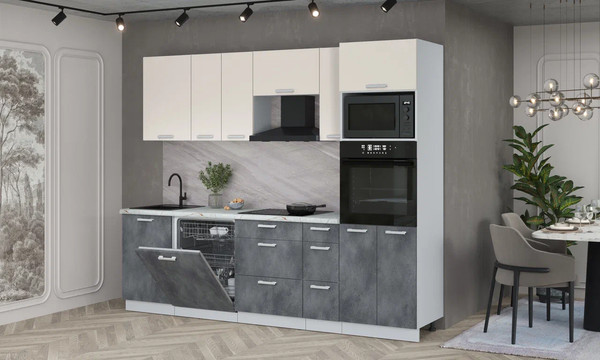 Кухонный гарнитур Интерлиния Мила Лайт 2.6-ПМ1