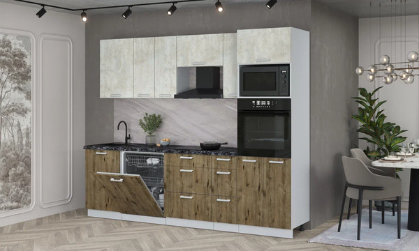 Кухонный гарнитур Интерлиния Мила Лайт 2.6-ПМ1