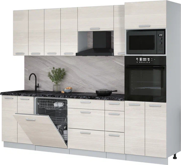 Кухонный гарнитур Интерлиния Мила Лайт 2.7-ПМ1 - фото