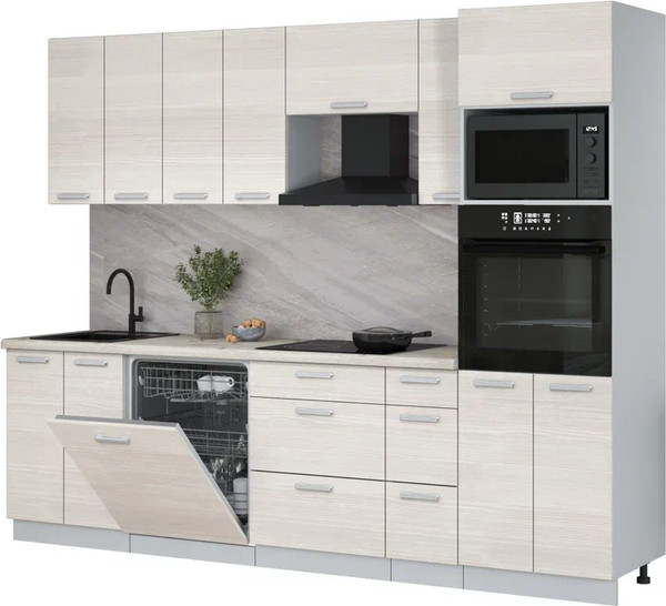 Кухонный гарнитур Интерлиния Мила Лайт 2.7-ПМ1 - фото