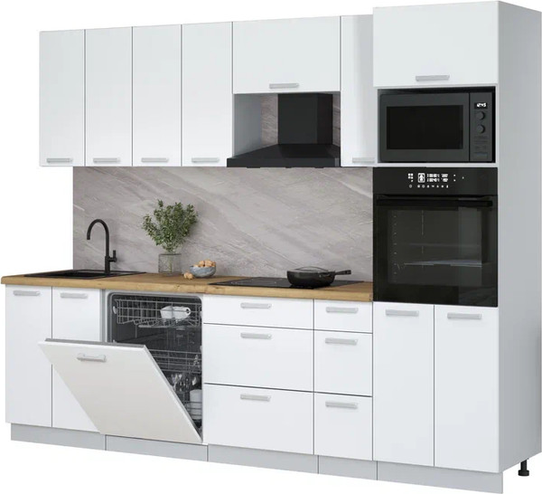 Кухонный гарнитур Интерлиния Мила Лайт 2.7-ПМ1 - фото