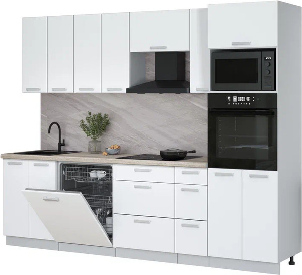 Кухонный гарнитур Интерлиния Мила Лайт 2.7-ПМ1 - фото