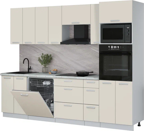 Кухонный гарнитур Интерлиния Мила Лайт 2.7-ПМ1 - фото