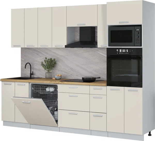 Кухонный гарнитур Интерлиния Мила Лайт 2.7-ПМ1 - фото