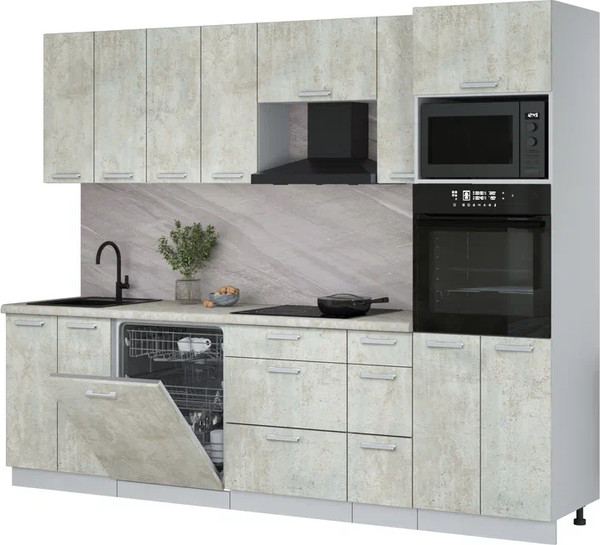 Кухонный гарнитур Интерлиния Мила Лайт 2.7-ПМ1 - фото